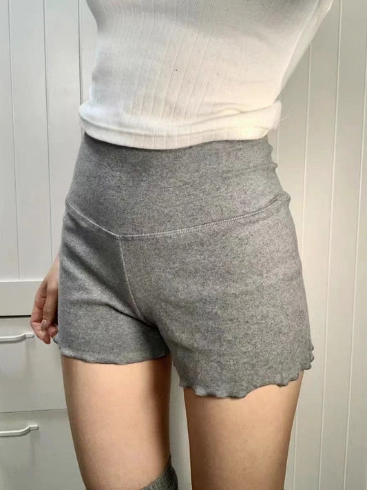 Low-Rise Scalloped Shorts