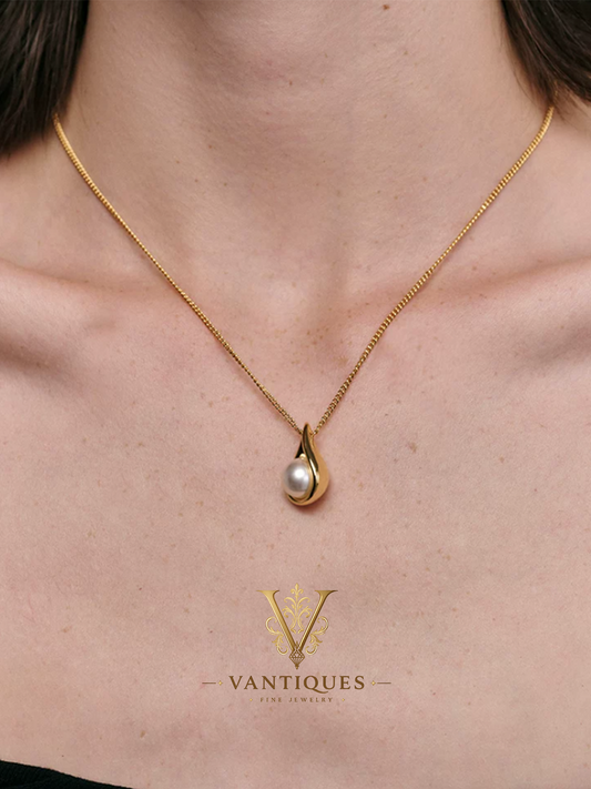 Petite Pearl & Cat’s Eye Beaded Necklace