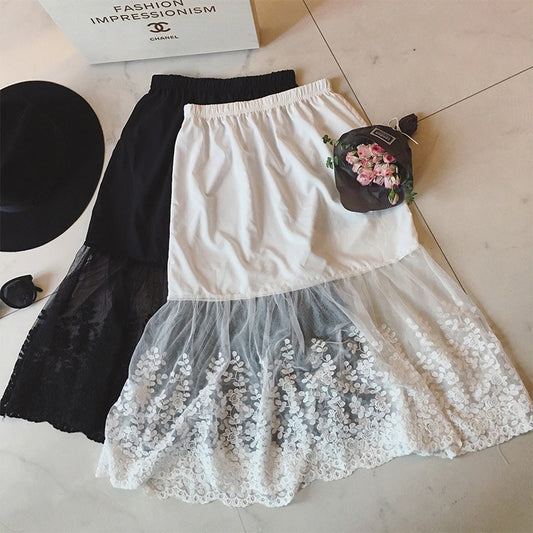 Layered Tulle Midi Skirt