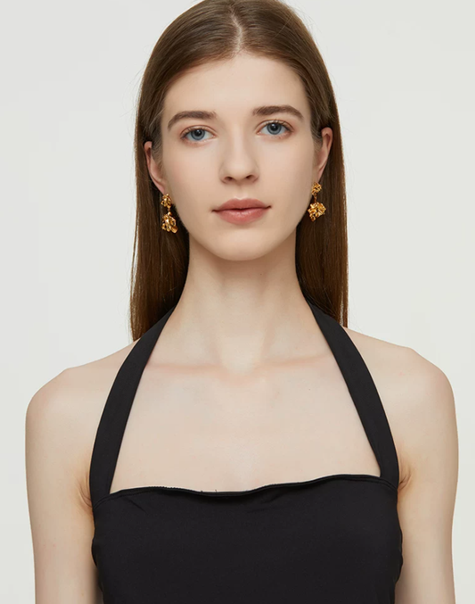 Molten Wax Sculpted Drop Earrings