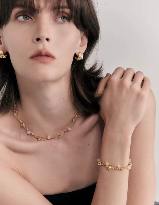 Dual Texture Layered Chain Necklace