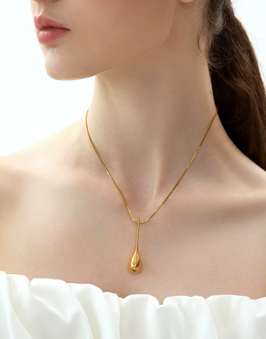 Grain Season Statement Long Necklace