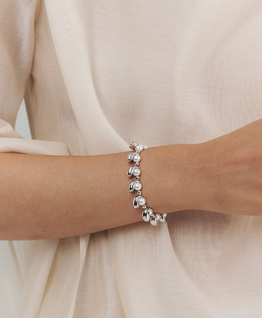 Pearl Drop Chain Bracelet