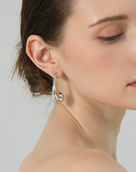 Drifting Leaf Long Drop Earrings